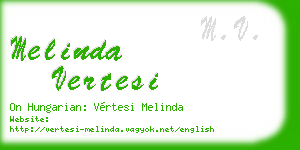 melinda vertesi business card